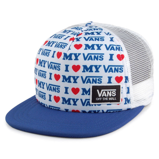 Vans Damen Beach Bound I Love My Vans Trucker Cap - Weiß-Blau