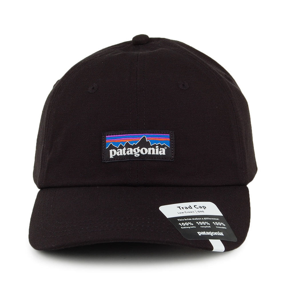 Patagonia P-6 Label Trad Baseball Cap aus organischer Baumwolle - Schwarz