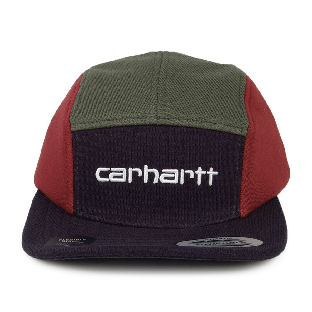 Carhartt WIP Tricol 5 Paneelen Cap - Marineblau-Olivgrün-Burgunderrot