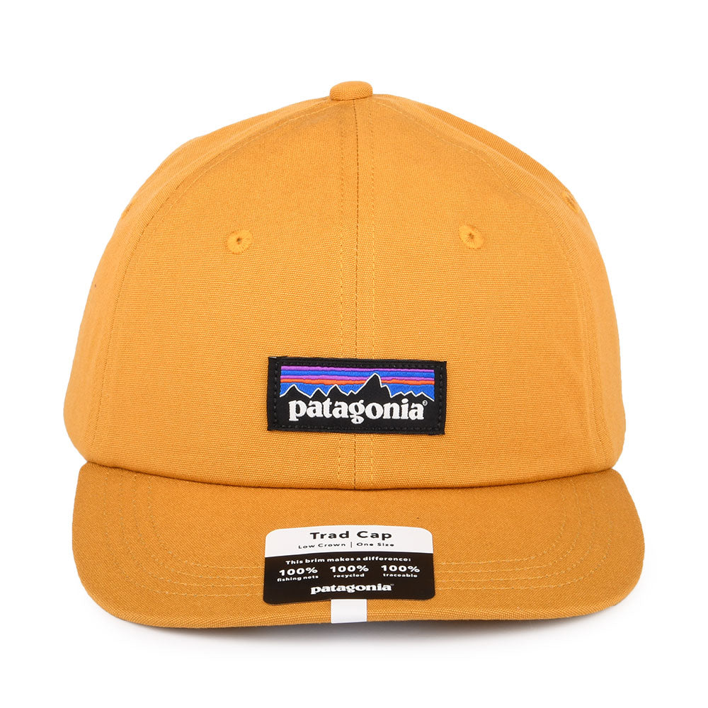 Patagonia P-6 Label Trad Baseball Cap aus organischer Baumwolle - Senfgelb