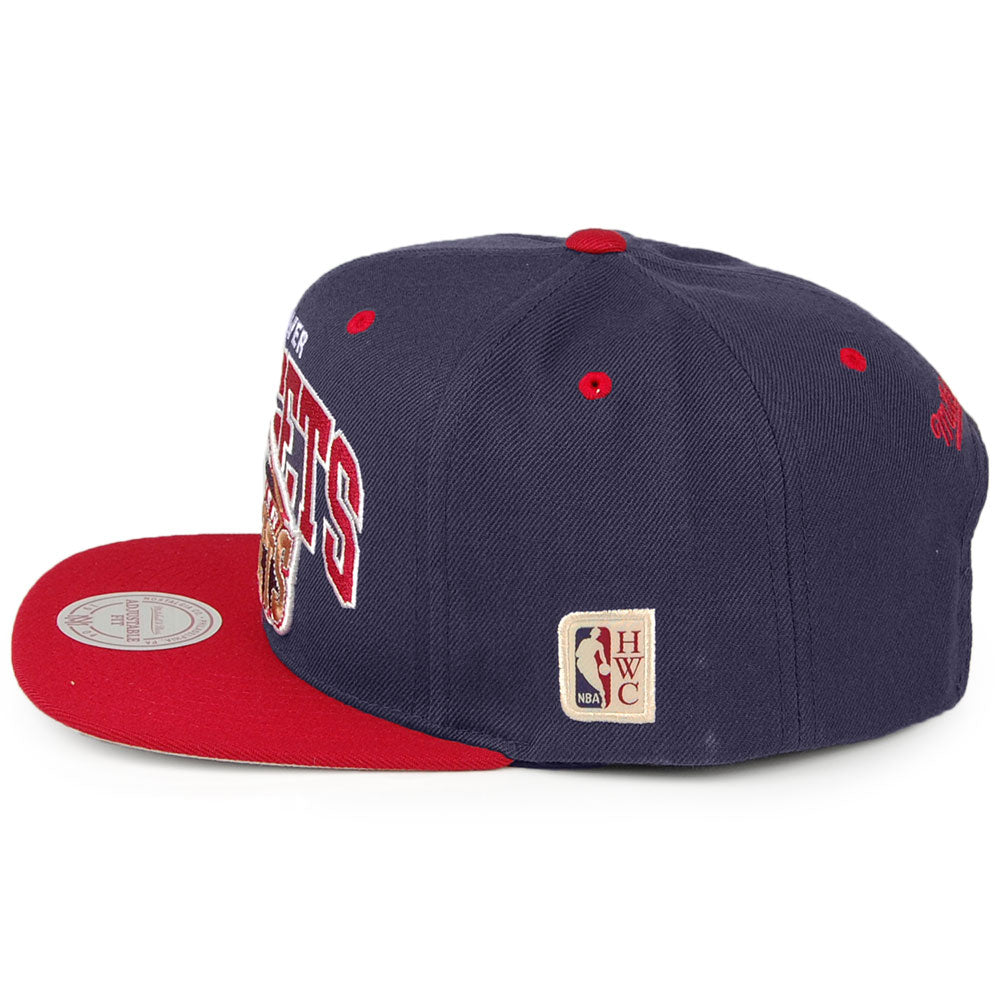 Mitchell & Ness Denver Nuggets Snapback Cap NBA Arch 2 Tone - Marineblau-Burgunderrot