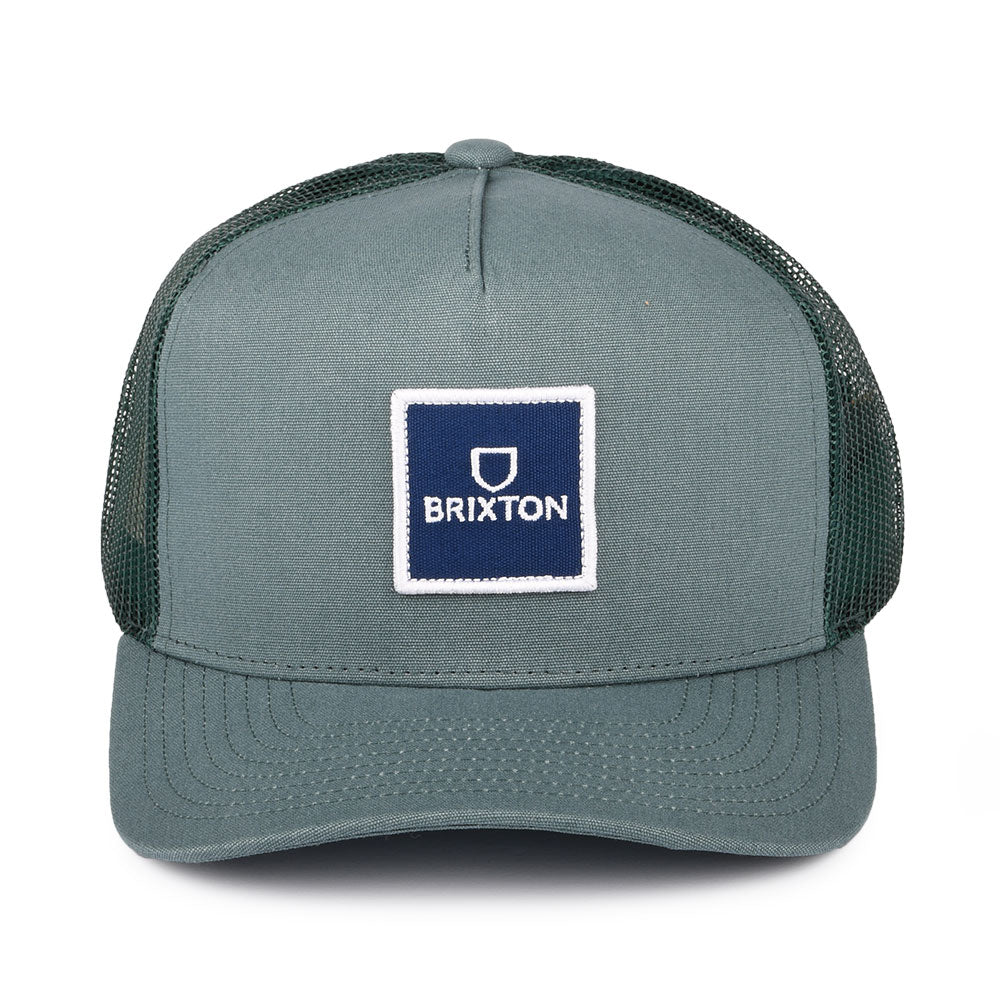 Brixton Alpha Block NetPlus MP Trucker Cap - Grün