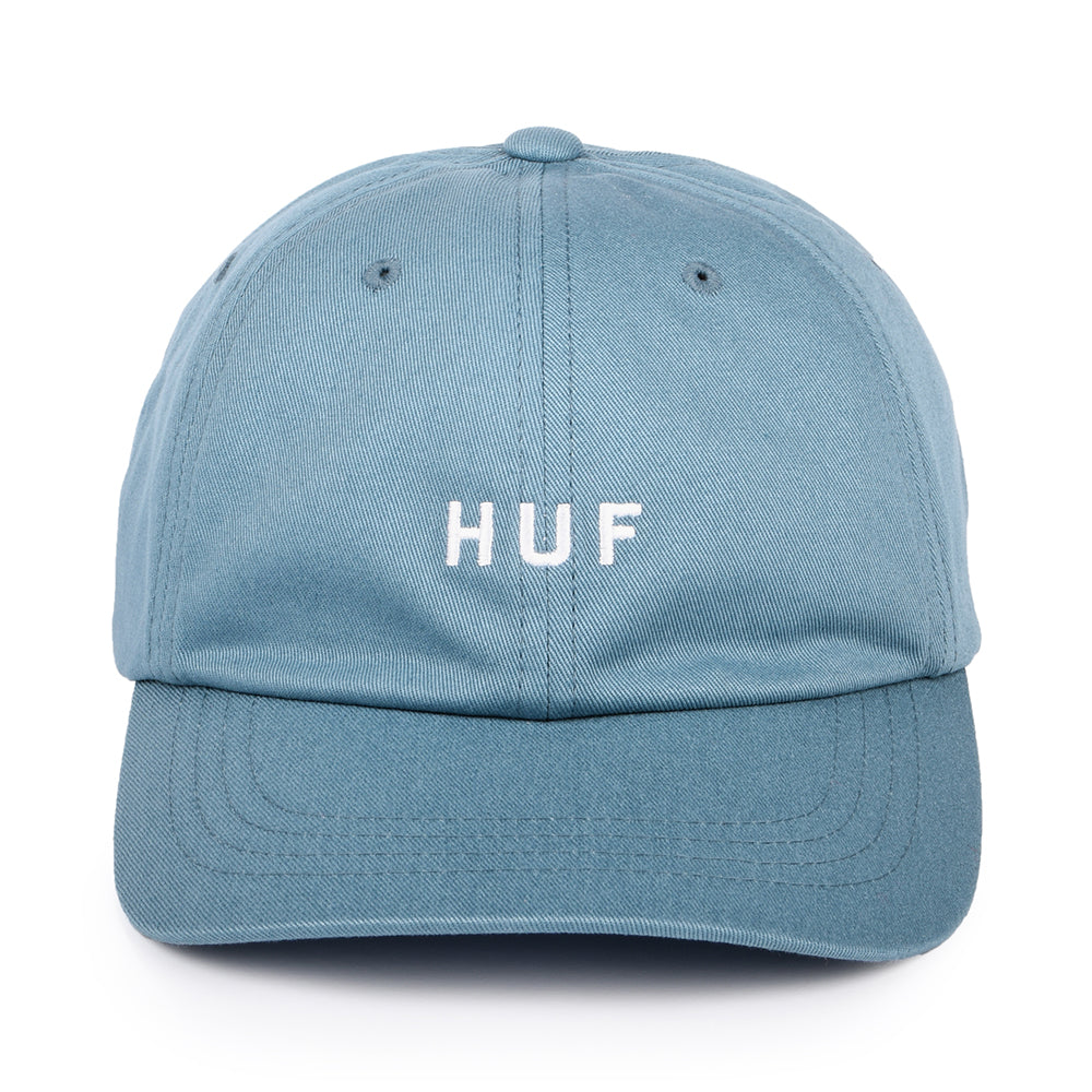 HUF Original Logo Baseball Cap mit gebogenem Visier aus Baumwolle - Hellblau