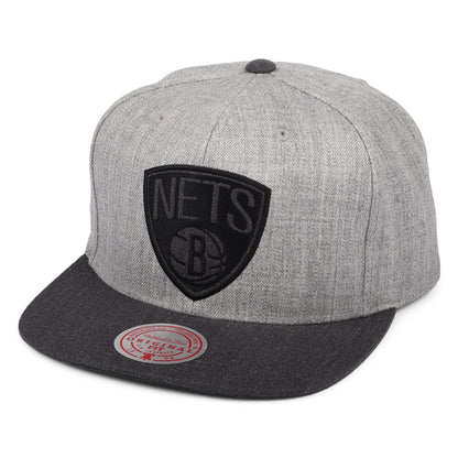 Mitchell & Ness Brooklyn Nets Snapback Cap - NBA Dual Heather - Meliertes Grau