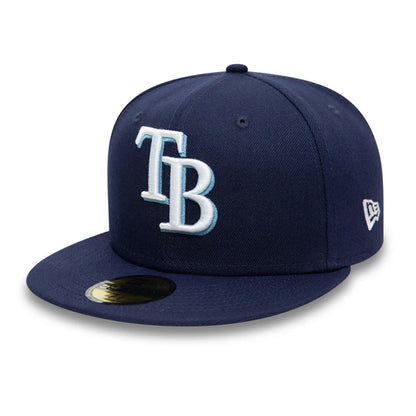 New Era 59FIFTY Tampa Bay Rays Baseball Cap - MLB On Field AC Perf - Marineblau