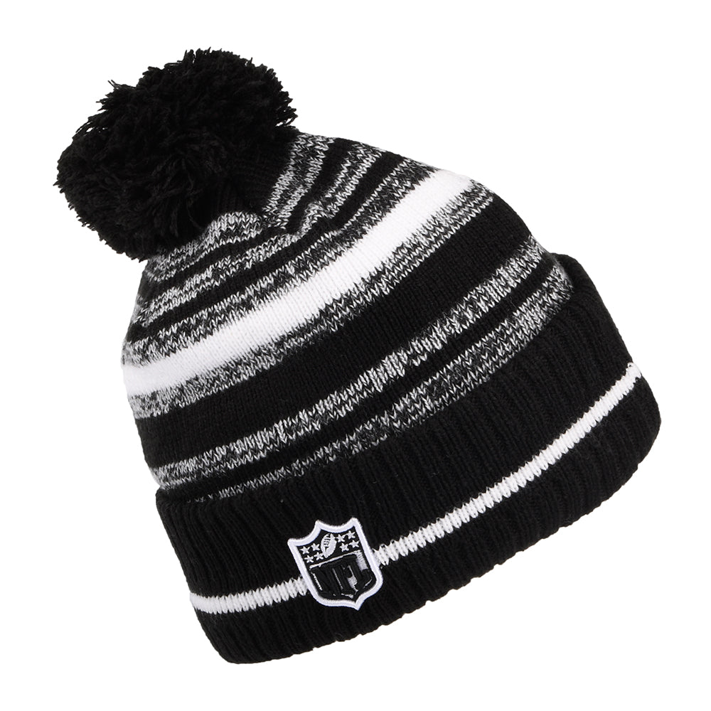 New Era Cincinnati Bengals Bommelmütze - NFL Sport Knit - Schwarz-Weiß