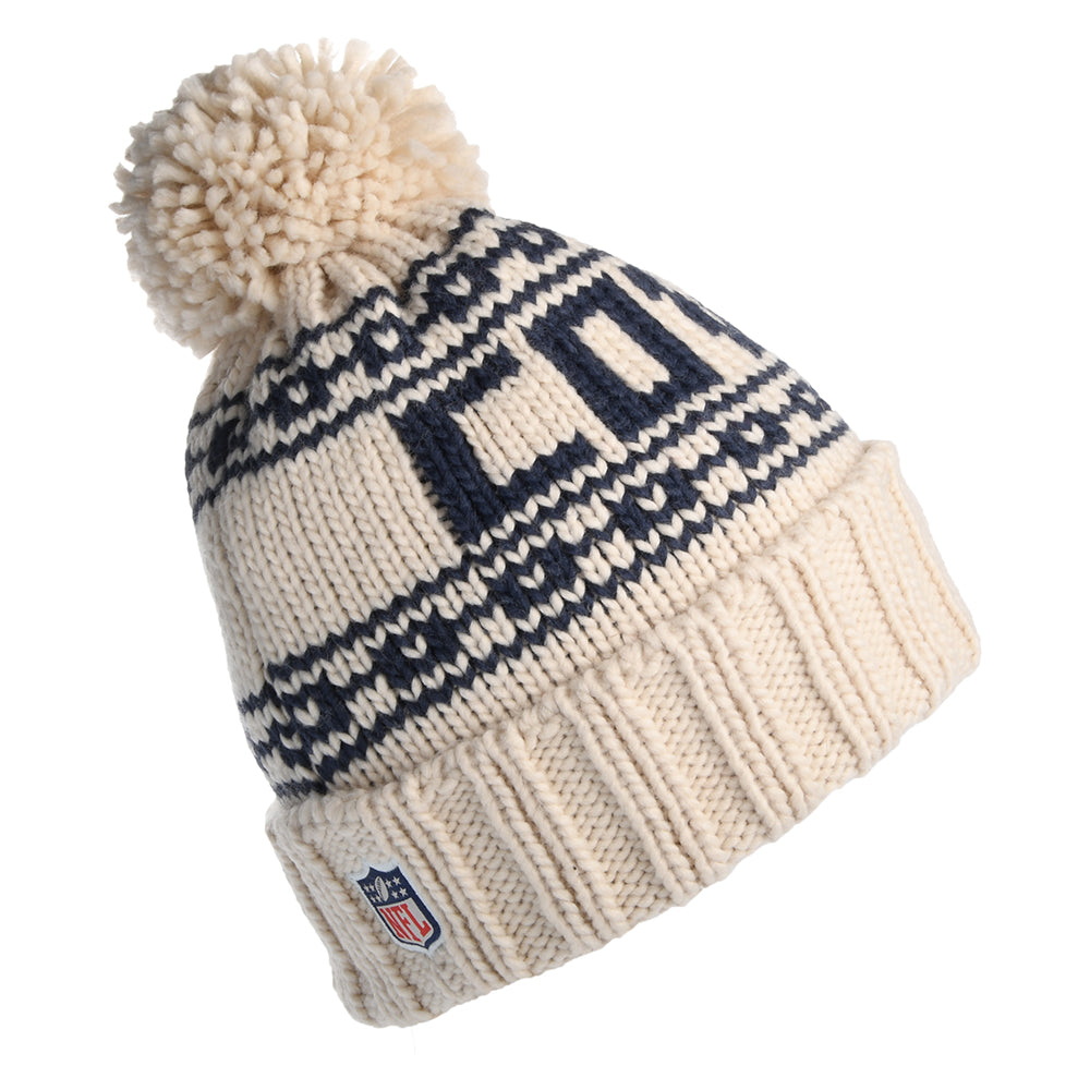 New Era Damen Dallas Cowboys Bommelmütze - NFL Sport Knit - Hellbeige