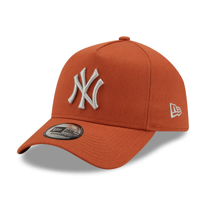 New Era 39THIRTY New York Yankees Baseball Cap - MLB Colour Essential - Verbranntes Orange-Weiß