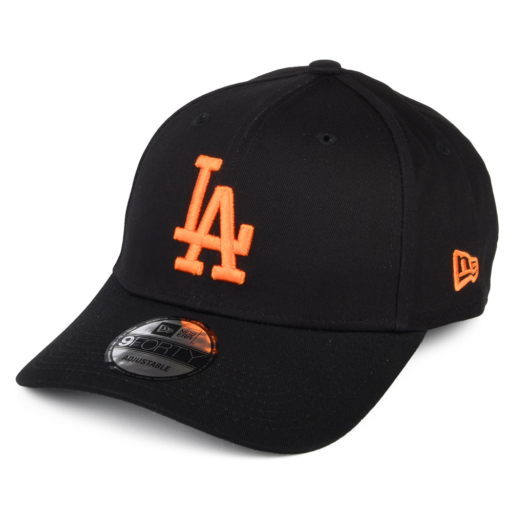 New Era 9FORTY L.A. Dodgers Baseball Cap - MLB League Essential - Schwarz-Orange