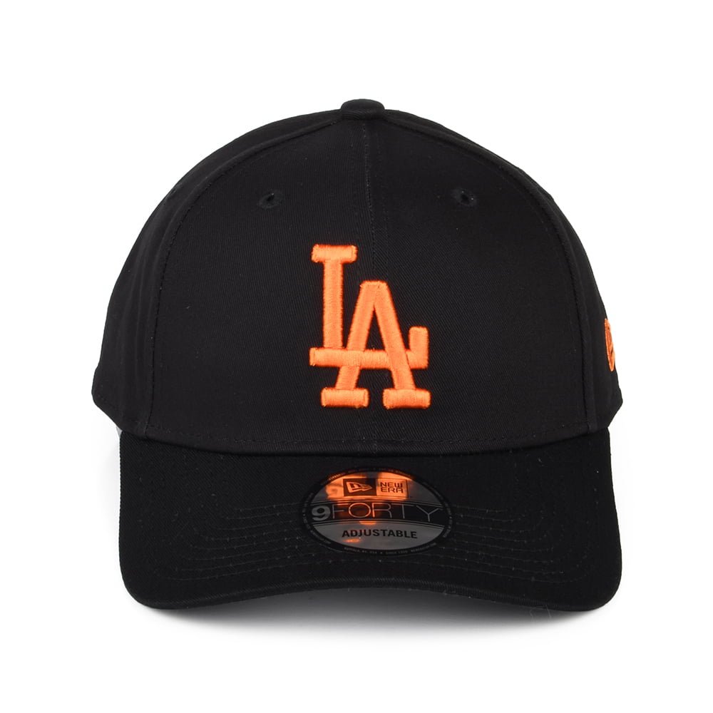 New Era 9FORTY L.A. Dodgers Baseball Cap - MLB League Essential - Schwarz-Orange