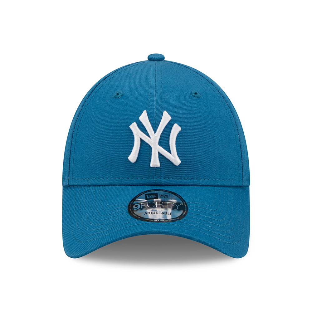 New Era 9FORTY II New York Yankees Baseball Cap - MLB League Essential - Petrol-Weiß