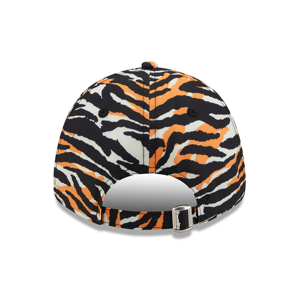 New Era 9FORTY New York Yankees Baseball Cap - MLB AOP Camo Print - Steingrau-Orange