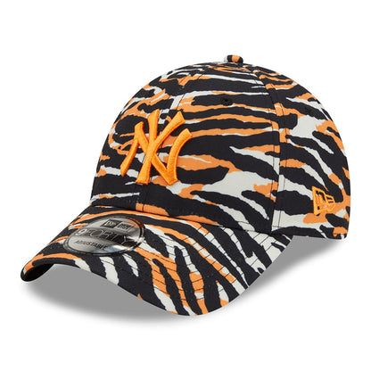 New Era 9FORTY New York Yankees Baseball Cap - MLB AOP Camo Print - Steingrau-Orange