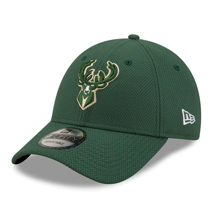 New Era 9FORTY Milwaukee Bucks Baseball Cap - NBA Diamond Era - Grün