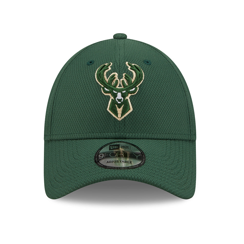 New Era 9FORTY Milwaukee Bucks Baseball Cap - NBA Diamond Era - Grün