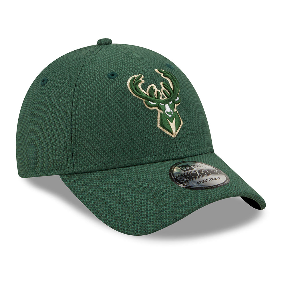 New Era 9FORTY Milwaukee Bucks Baseball Cap - NBA Diamond Era - Grün