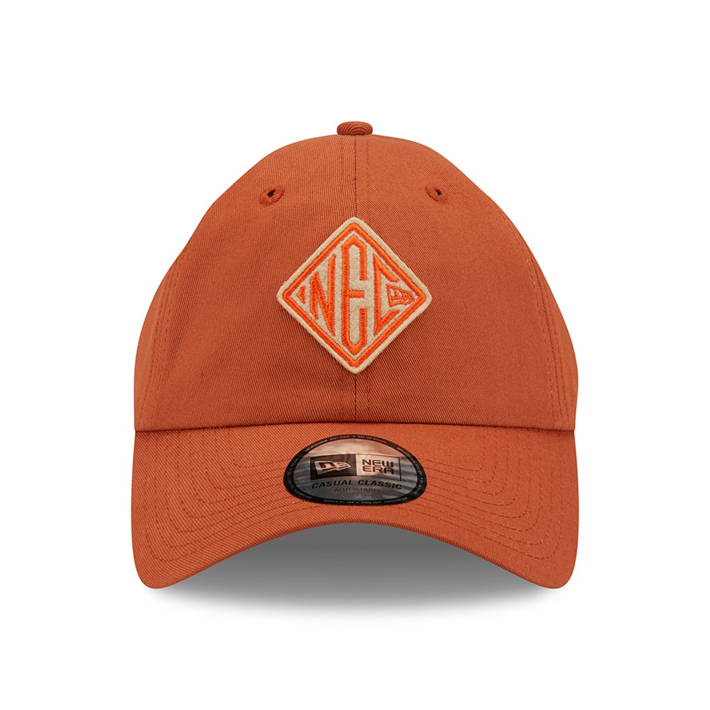 New Era 9TWENTY Baseball Cap aus Baumwolle - NEC Felt Patch Casual Classic - Verbranntes Orange