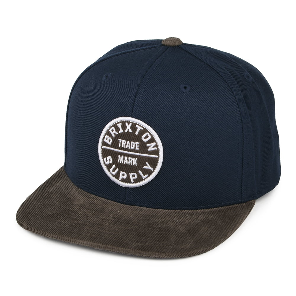 Brixton Oath III Snapback Cap - Marineblau-Braun