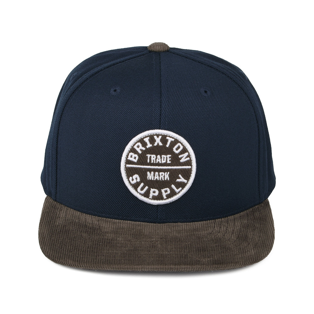 Brixton Oath III Snapback Cap - Marineblau-Braun