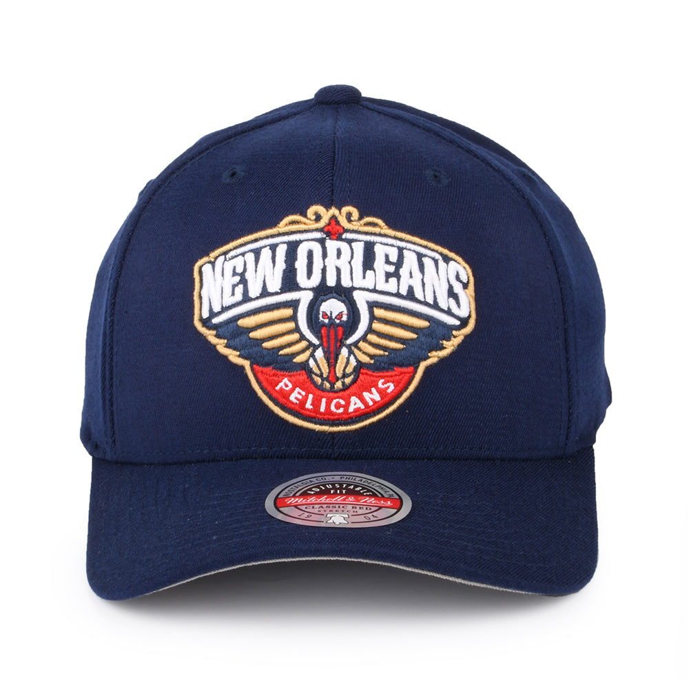 Mitchell & Ness New Orleans Pelicans Snapback Cap - NBA Team Ground Stretch - Marineblau