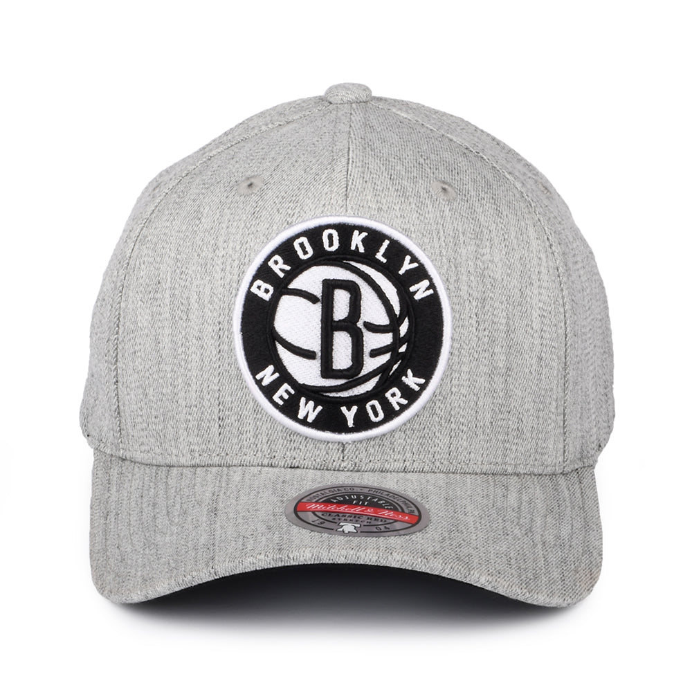 Mitchell & Ness Brooklyn Nets Snapback Cap - NBA Team Heather Stretch - Meliertes Grau