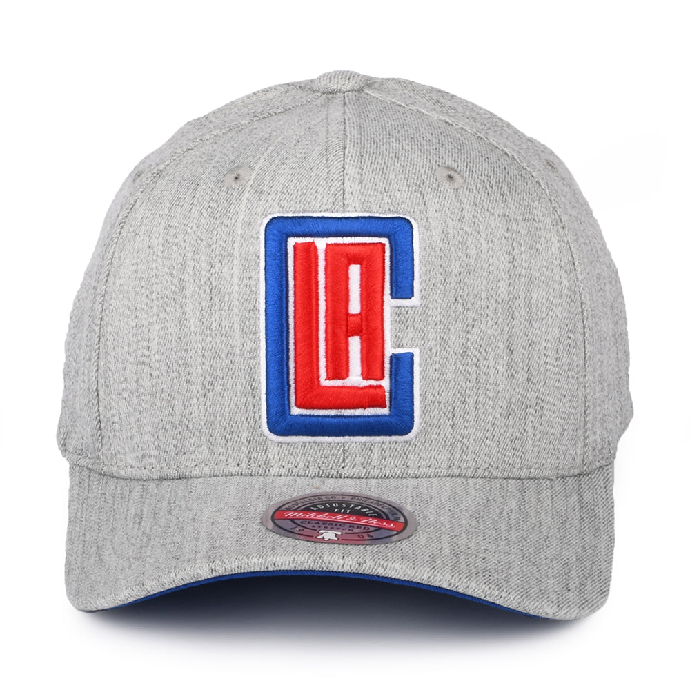 Mitchell & Ness L.A. Clippers Snapback Cap - NBA Team Heather Stretch - Meliertes Grau