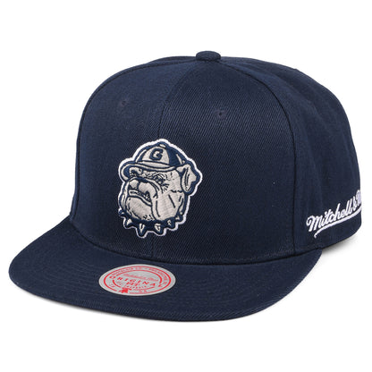 Mitchell & Ness Georgetown Hoyas Snapback Cap - English Dropback - Marineblau