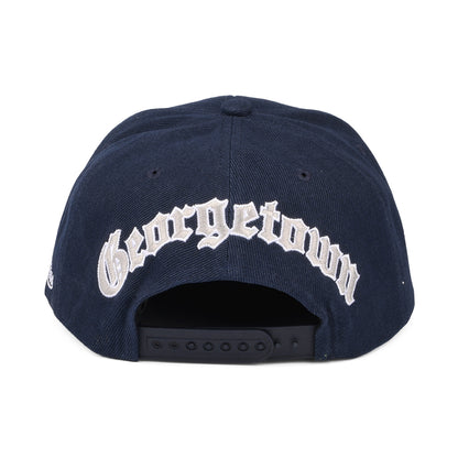 Mitchell & Ness Georgetown Hoyas Snapback Cap - English Dropback - Marineblau