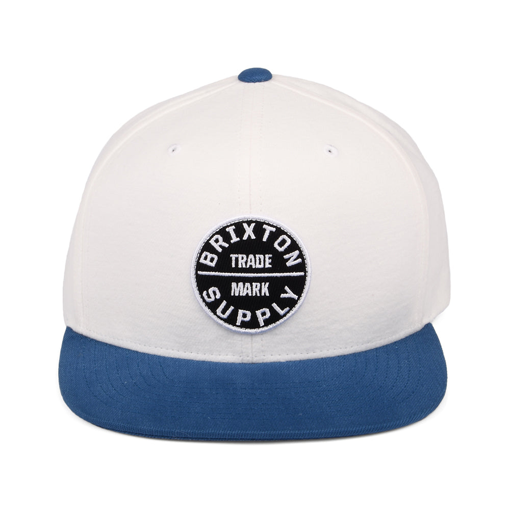 Brixton Oath III Snapback Cap - Cremeweiß-Himmelblau