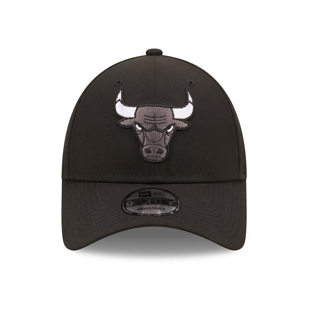 New Era 9FORTY Chicago Bulls Baseball Cap - NBA Monochrome - Schwarz