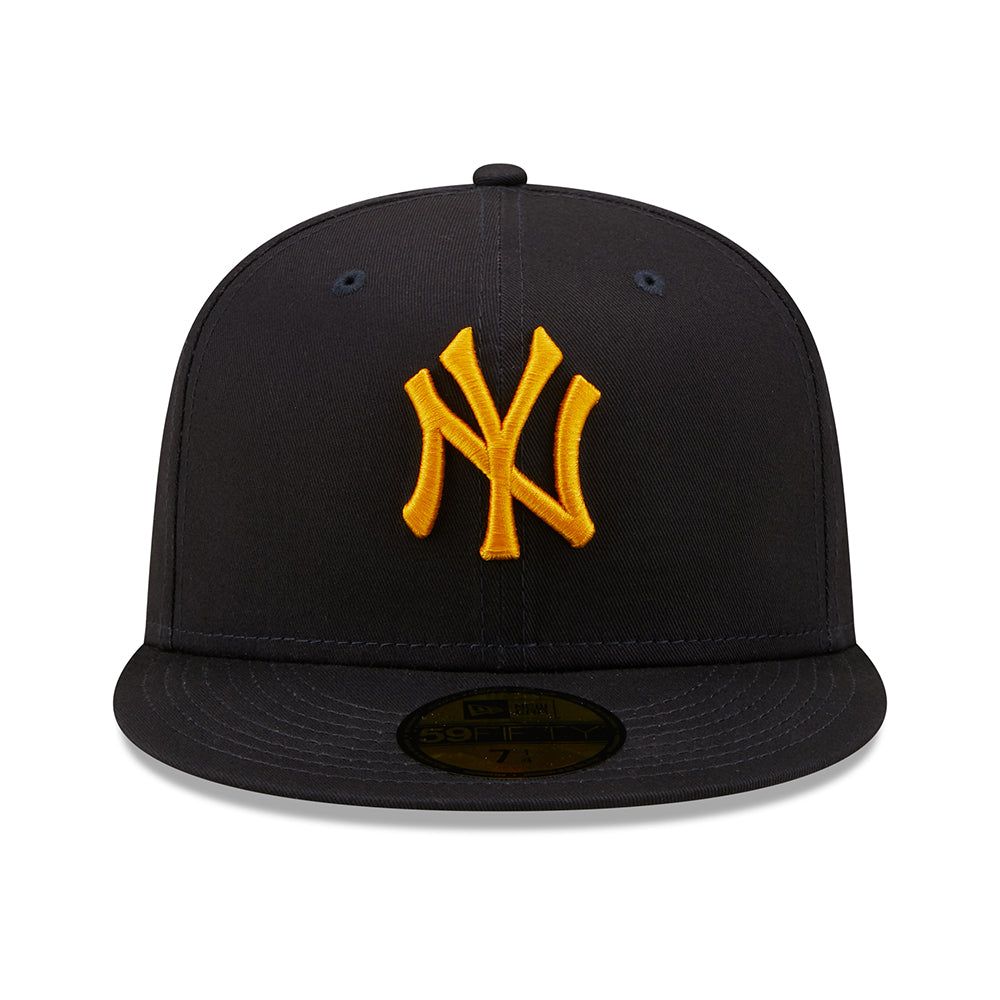 New Era 59FIFTY New York Yankees Baseball Cap - MLB League Essential - Marineblau-Gold