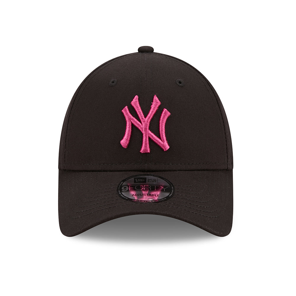 New Era 9FORTY II New York Yankees Baseball Cap - MLB League Essential - Schwarz - Lila