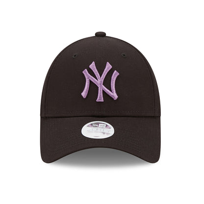 New Era Damen 9FORTY New York Yankees Baseball Cap - MLB League Essential - Schwarz - Lila