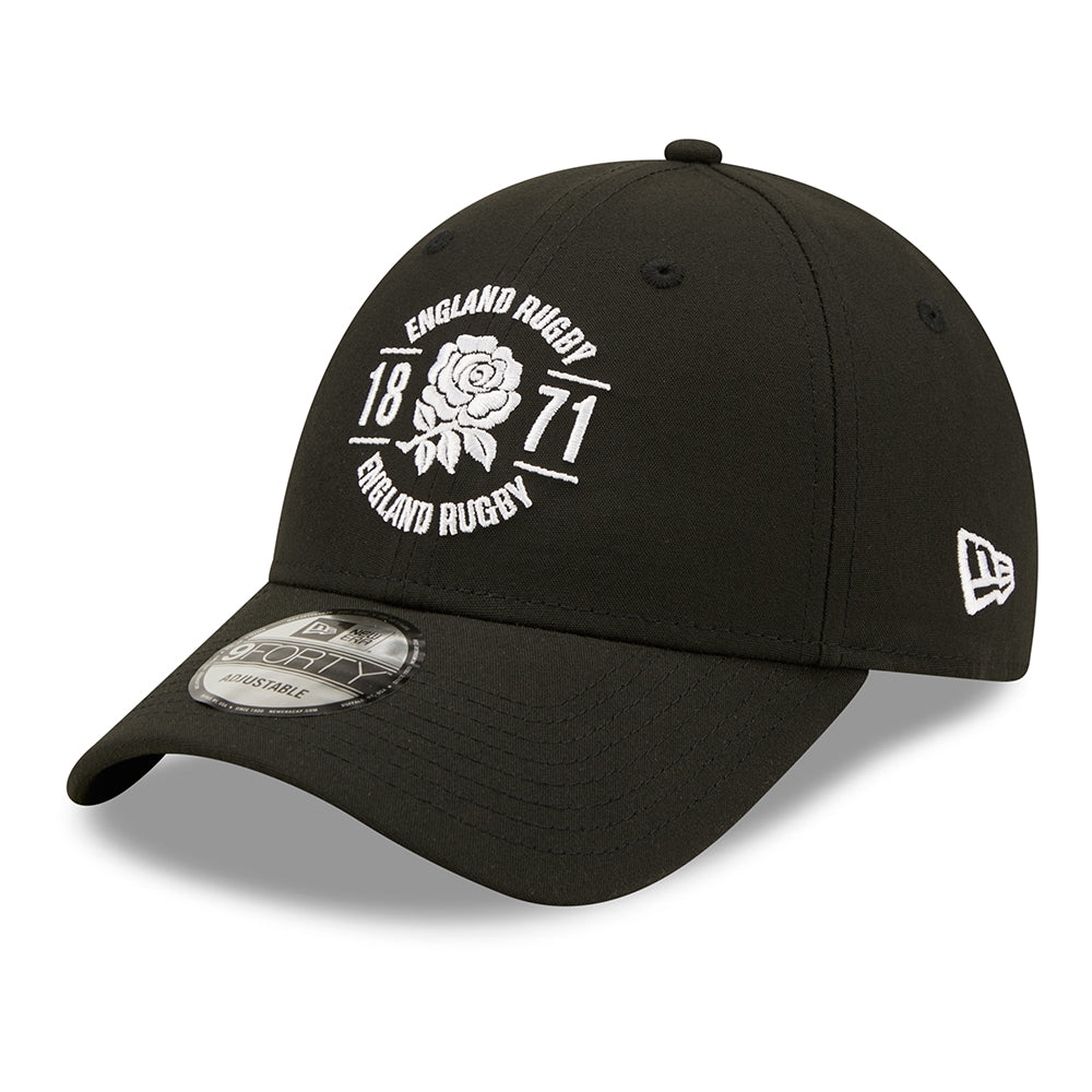 New Era 9FORTY Recycled Rugby Football Union Baseball Cap Repreve - Schwarz