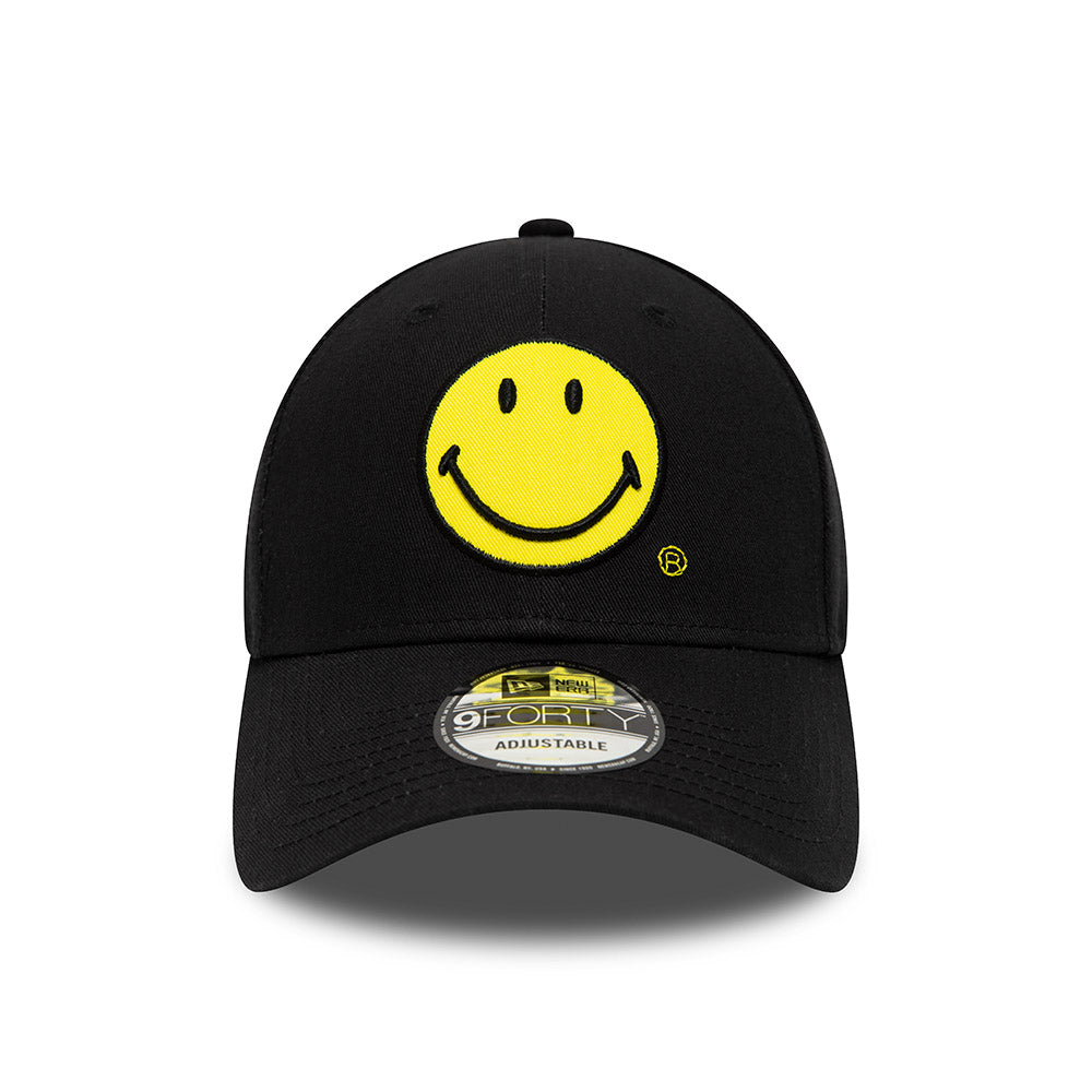 New Era 9FORTY Smiley Baseball Cap - Schwarz