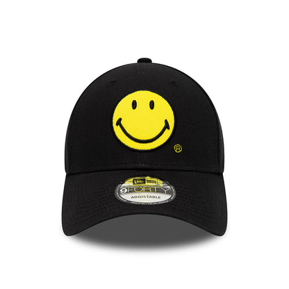 New Era 9FORTY Smiley Baseball Cap - Schwarz