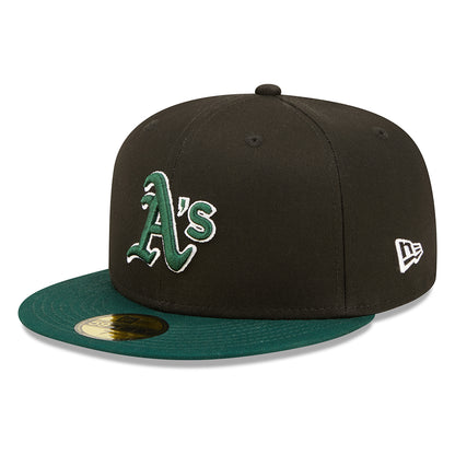 New Era 59FIFTY Oakland Athletics Baseball Cap - MLB World Series - Schwarz-Grün