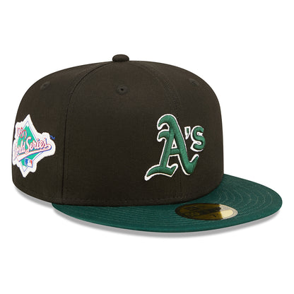 New Era 59FIFTY Oakland Athletics Baseball Cap - MLB World Series - Schwarz-Grün