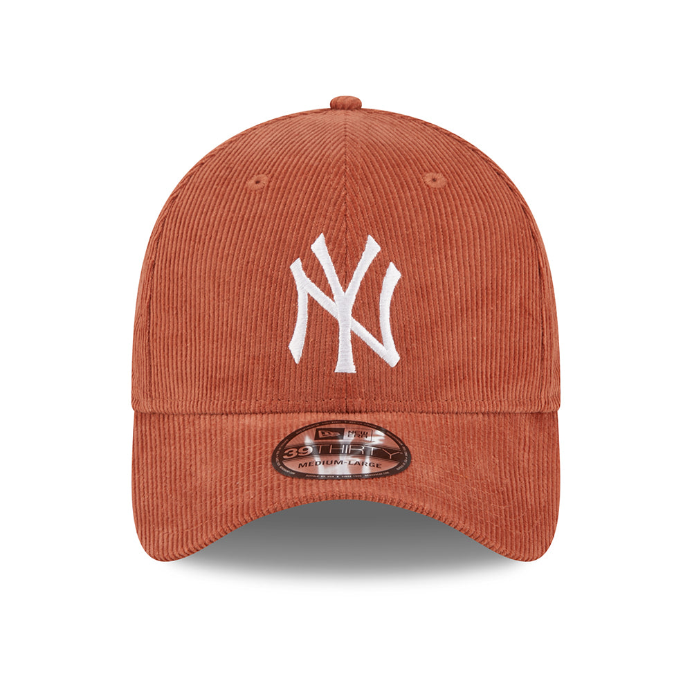 New Era 39THIRTY New York Yankees Baseball Cap - MLB Cord - Rostrot-Weiß