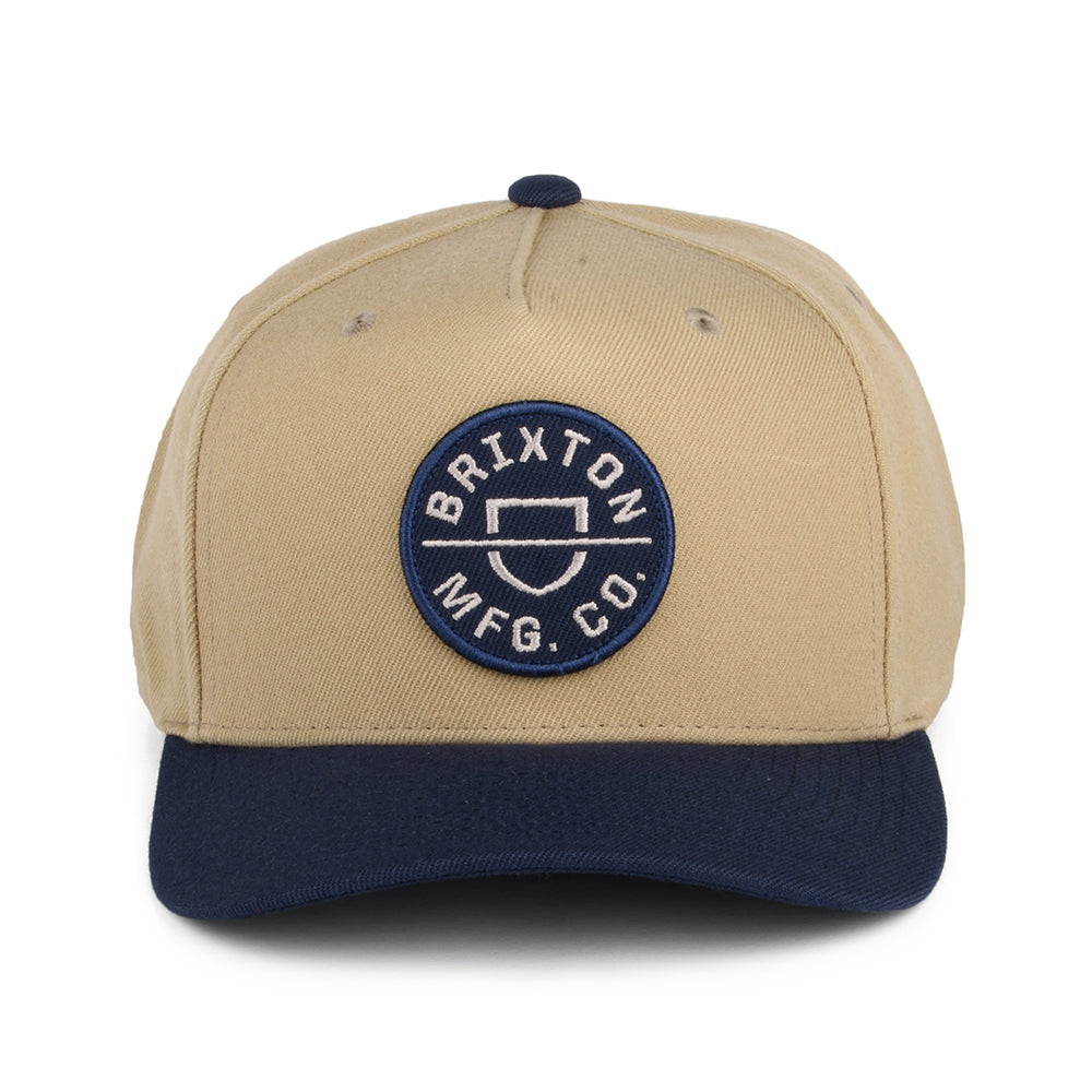 Brixton Crest C NetPlus MP Snapback Cap - Sand-Verwaschenes Marineblau