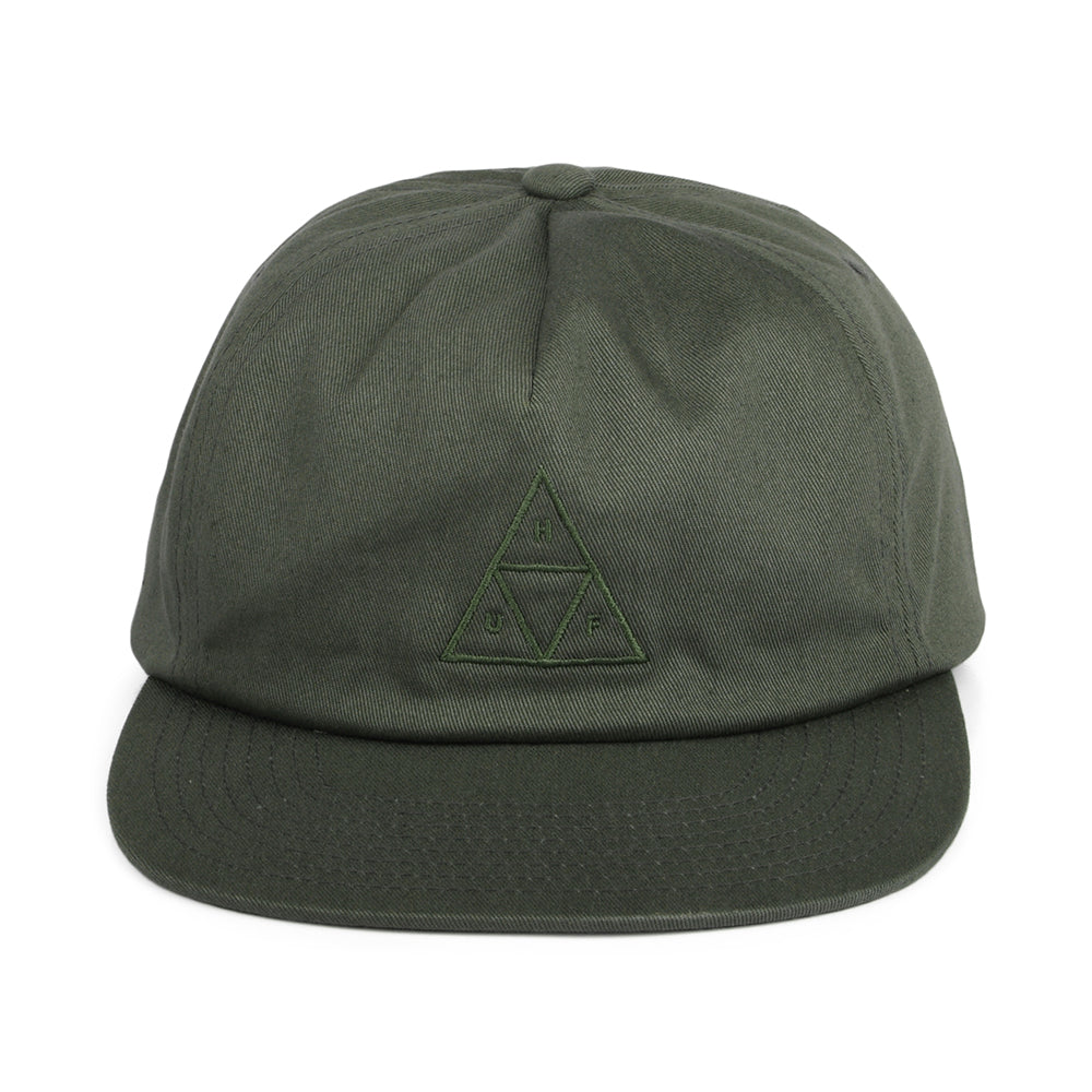 HUF Triple Triangle Unstrukturierte Snapback Cap - Olivgrün