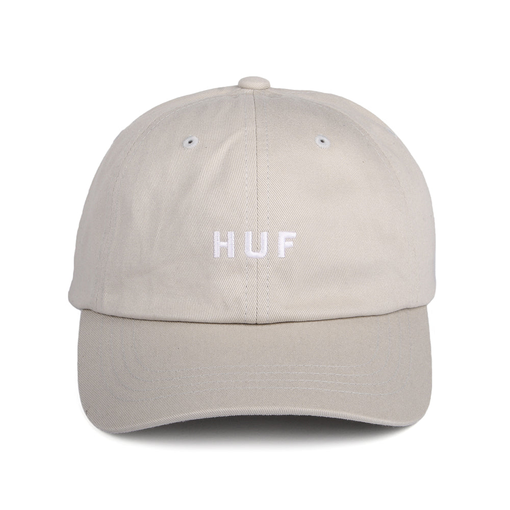 HUF Original Logo Baseball Cap mit gebogenem Visier aus Baumwolle - Creme