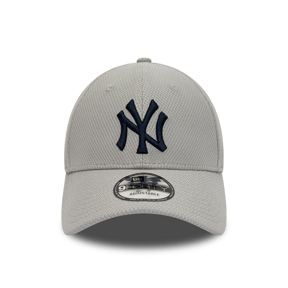 New Era 9FORTY New York Yankees Baseball Cap - MLB Diamond Era Essential - Graphitgrau-Marineblau