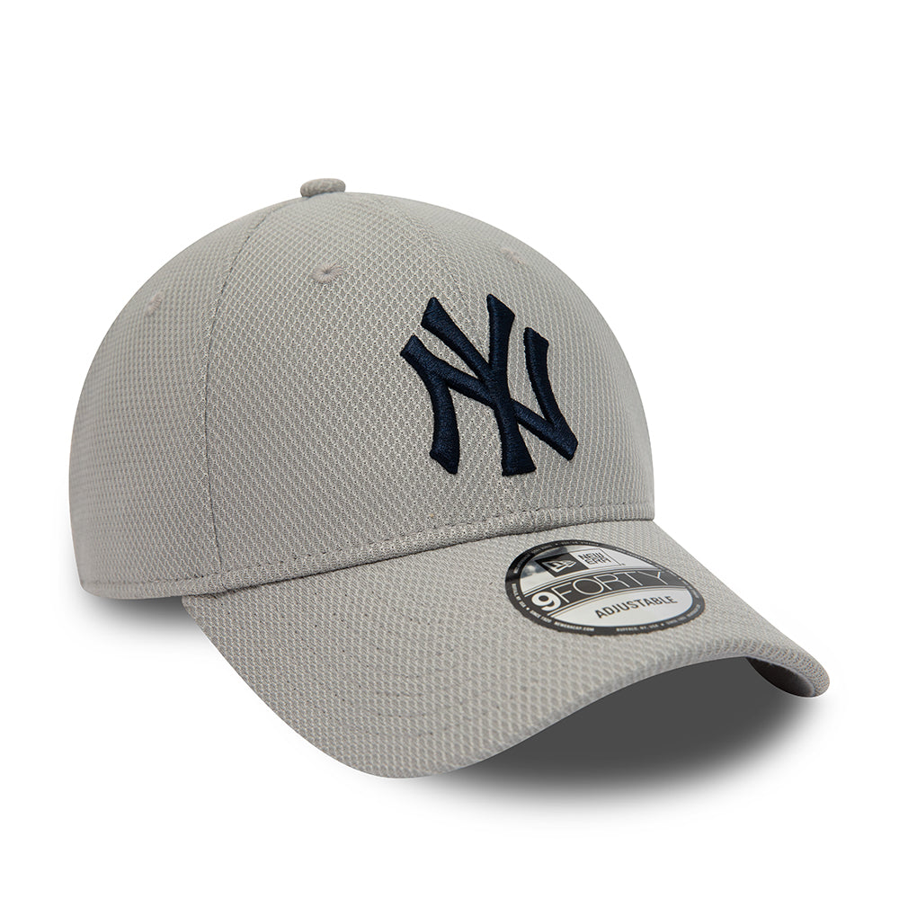 New Era 9FORTY New York Yankees Baseball Cap - MLB Diamond Era Essential - Graphitgrau-Marineblau