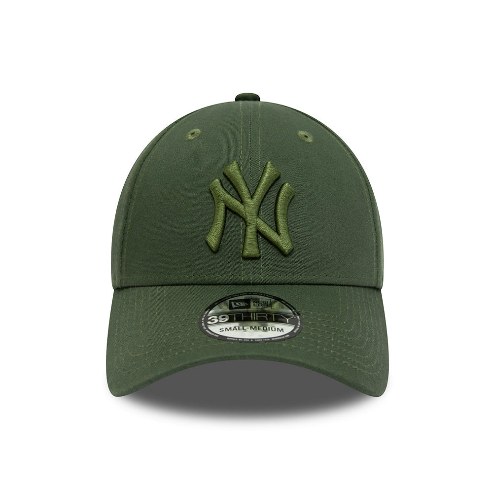 New Era 39THIRTY New York Yankees Baseball Cap - MLB League Essential II - Olivgrün auf Olivgrün