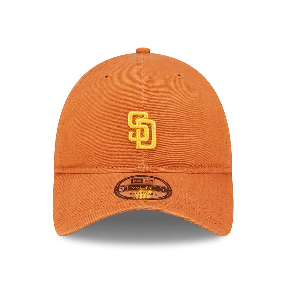 New Era 9TWENTY San Diego Padres Baseball Cap - MLB Mini Logo - Verbranntes Orange-Gelb