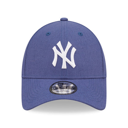 New Era 9FORTY New York Yankees Baseball Cap - MLB Linen - Blau-Weiß