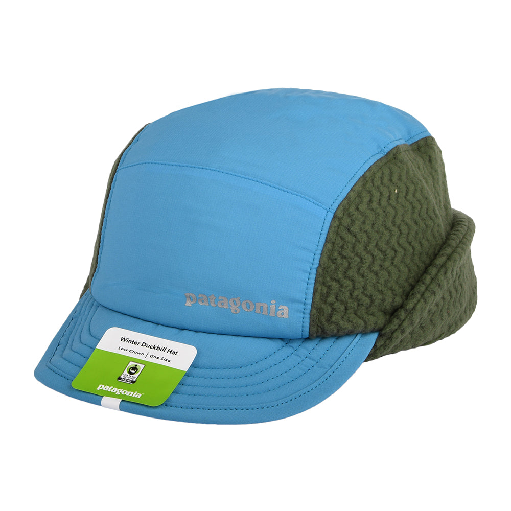 Patagonia Winter Duckbill Baseball Cap mit Ohrenklappen - Blau-Grau