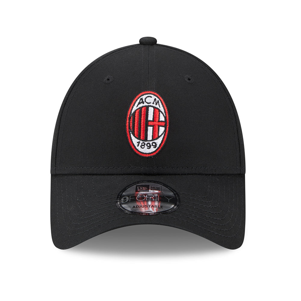 New Era 9FORTY AC Milan Baseball Cap - Core - Schwarz