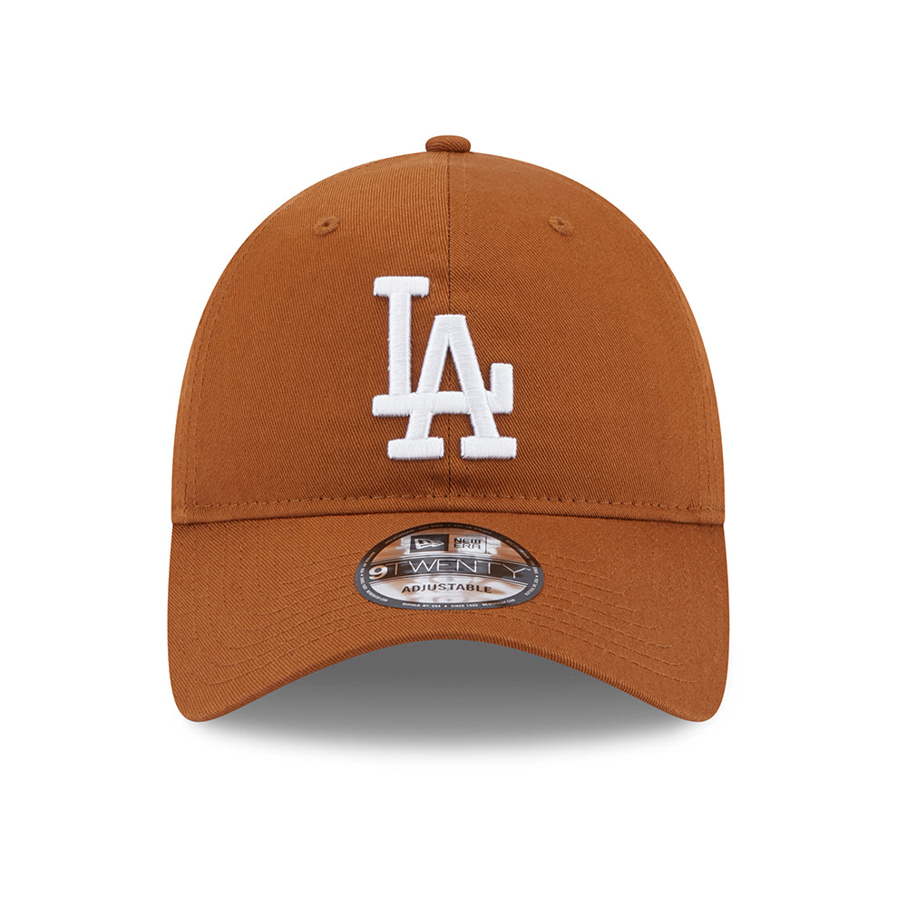 New Era 9TWENTY L.A. Dodgers Baseball Cap - MLB League Essential II - Toffee-Weiß